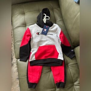 Champion Kids' Black and Gray Hoodie